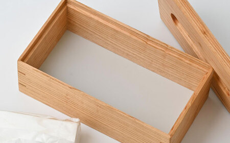 ティッシュケース ヤマザクラ ソフトパック専用 1点 / 無垢材 シンプル インテリア / 瀬戸市 / トリックフォアトリート[BBAQ006]