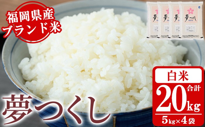 
            《白米》福岡県産ブランド米「夢つくし」(20kg・5kg×4袋) 白米 米 お米 おこめ ごはん ゆめつくし ご飯 常温 福岡県産 ブランド米 常温 常温保存 おにぎり おむすび お弁当 ライス【朝ごはん本舗】as05-048
          