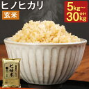 【ふるさと納税】熊本県菊池産 ヒノヒカリ 玄米 5kg/10kg/20kg/30kg 選べる内容量 1袋5kg 米 お米 令和6年産 九州産 熊本県産 送料無料