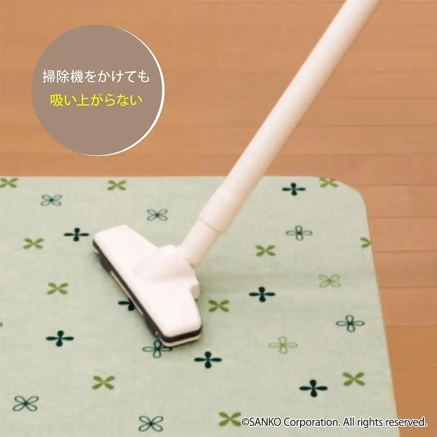 【ベージュ】 サンコー おくだけ吸着 ズレない ポータブルトイレマット 大判 介護 排泄 撥水 KJ-21