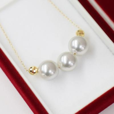 ふるさと納税 天草市 8-8.5mm あこや真珠 3連ネックレス シリコン入りミラーボール K18YG_S085-374 |  | 02