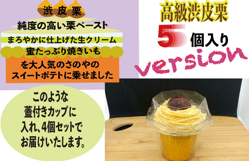 これでもか！高級渋皮栗5個と芋匠さのや自慢のスイートポテトが入ったモンブラン！720g（4個×180g） 099H1055_イメージ2