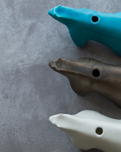 【3色SET】五十嵐務 くま 一輪挿し 美濃焼 陶芸作品【1504675】