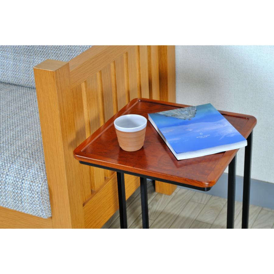 ＜創業明治2年、田中家具謹製＞二本松伝統家具 けやきのサイドテーブル １段 #２