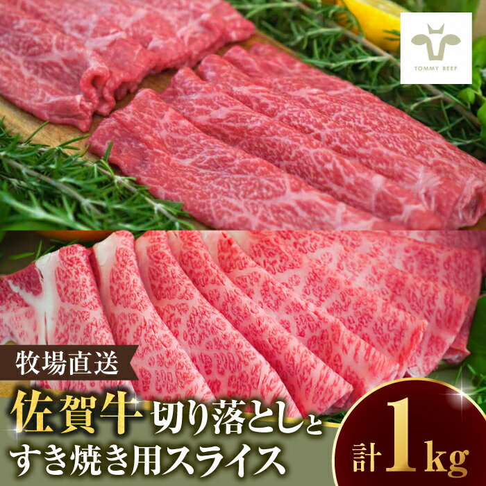 【ふるさと納税】【家計お助け返礼品】【牧場直送】至福の切り落とし500gと佐賀牛すき焼き用500g 佐賀県/有限会社佐賀セントラル牧場[41ASAA097]