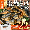 【ふるさと納税】＜訳あり＞塩焼きサバ 切り身(計22切・2切入り×11袋)セット 小分け 焼き魚 焼さば 個包装 冷凍 国産 切身 魚 海鮮 おかず 骨抜き 骨なし 骨取り 鯖 惣菜 簡単調理 大分県 佐伯市 焼いてますシリーズ【DL24】【鶴見食賓館】