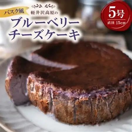 バスク風軽井沢高原ブルーベリーチーズケーキ(5号サイズ)【配送不可地域：離島】【1649331】