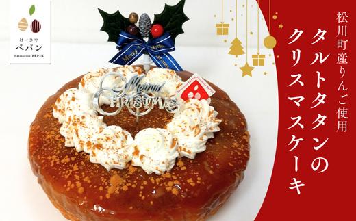 PN08　タルトタタンのクリスマスケーキ 【期間限定商品】／2026年12月10日～19日 発送（着日指定可） // クリスマスケーキ クリスマス 長野県産 リンゴ  りんご 林檎 フランス 本格 スイーツ さくさくタルト 甘さ控えめ 贈答 ギフト 1ホール 冷凍 タルトタタン タルト ケーキ お祝い