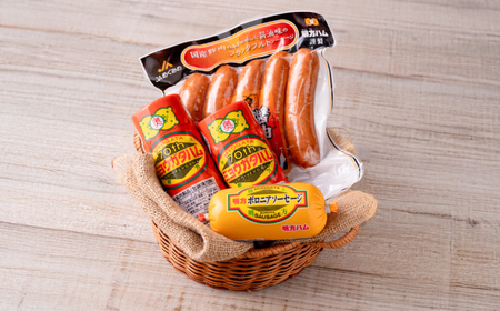 明方ハム 詰合せ Bセット 計1470g  ( 伝統製法 農協 ハム ソーセージ フランク 肉 特産品)　 　S13-04