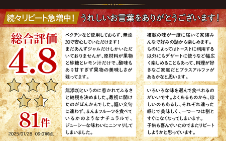 【布なし】富士山麓の無添加手作りジャム　8種から選べる6本セット DSC002　無添加 手作り ジャム