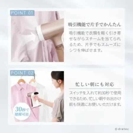 ドリテック 吸着スチームアイロン 「スイピタ」 ブラウン IR-102BR【配送不可地域：離島・沖縄県】【1782328】