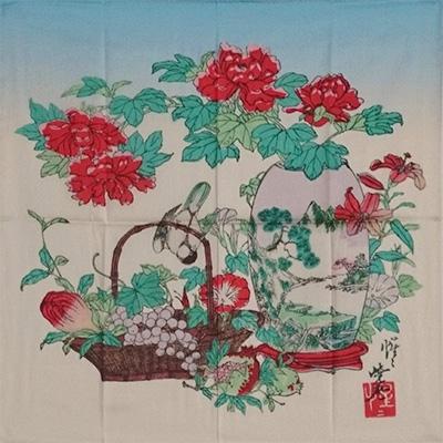ふるさと納税 蕨市 【河鍋暁斎】ハンカチーフ　2枚入り |  | 02