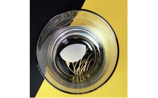 みよし漆器本舗 ぬりもん de Verre フリーグラス 単品 210ml 蒔絵 紀州塗り 黒／月