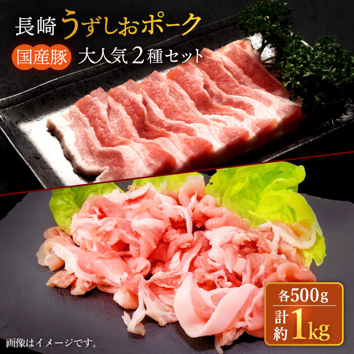 【ふるさと納税】長崎うずしおポーク 大人気2種 セット 訳あり 計1000g 国産豚 ＜スーパーウエスト＞ [CAG222]