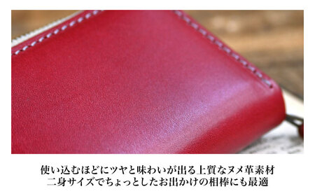 本革ラウンドファスナー型コインケース ノワール(黒色)　滋賀県長浜市/株式会社ブラン・クチュール[AQAY036]