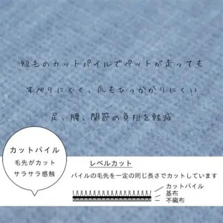 カーペット 日本製 抗菌防臭 犬 猫 ペット対応 ビオラ 176×261cm 江戸間 3畳用 ブルー【1518728】