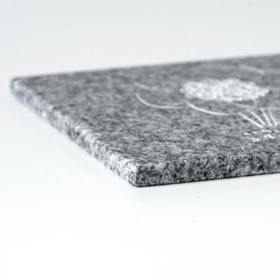 ふるさと納税 香川県 HANA / Ichiro Yamaguchi|山口一郎氏イラスト刻印の庵治石プレート |  | 01