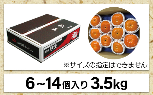 【2026年10～11月発送】秋のフルーツの王様・ブランド柿「秋王」約3.5kg[H2321]