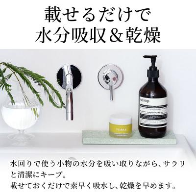 ふるさと納税 北秋田市 ソイル ディスペンサートレー【グリーン】日本製  珪藻土|drlz-220101b |  | 01