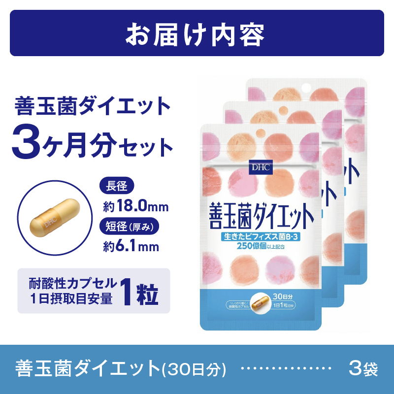 DHC サプリメント 善玉菌ダイエット 30日分 3ヶ月分セット（a1354）