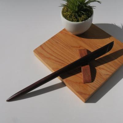 ふるさと納税 小牧市 木製かんざし リーフ型 標準サイズ (紫檀) [195S28-01]