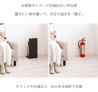 消火器収納（2枚板）ホワイトオーク 幅23cm 高さ50cm 消防法の規定標識サイズ シール付き 推奨サイズ JIS規格ステッカー AVD105608701