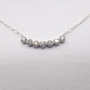 ジュエリー産地甲府 K18ホワイトゴールドダイヤデコルテネックレス 0.30ｃｔ 78609