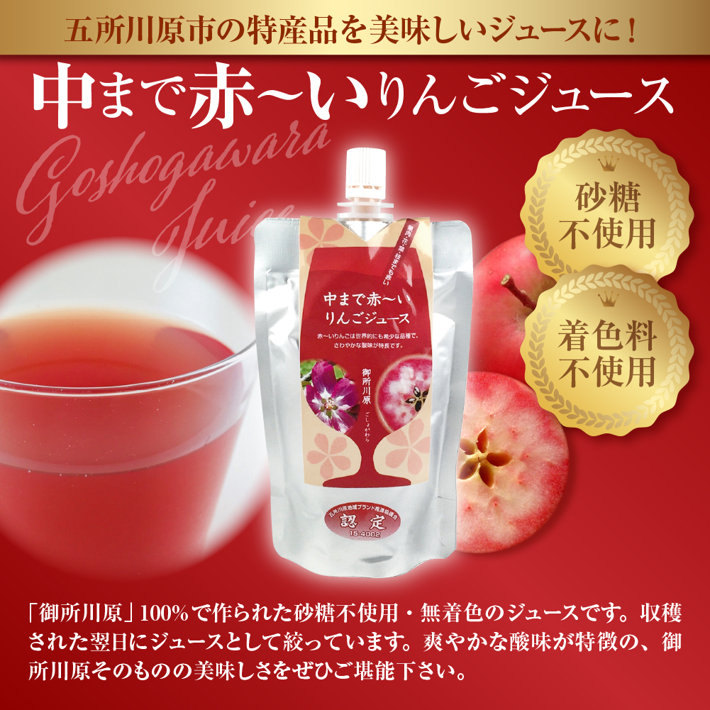 中まで赤～いりんごづくしセット 【 りんごジャム 100g×1、万能タレ200ml×1、りんごジュース （パウチ）130ml×3、こぎん刺し マグネット ×1】 五所川原市 青森県