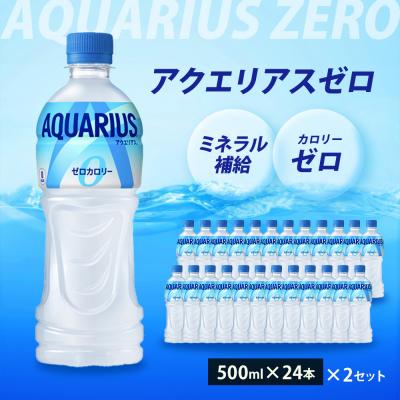 ふるさと納税 三原市 アクエリアスゼロ500mlPET　24本×2セット[014-021]