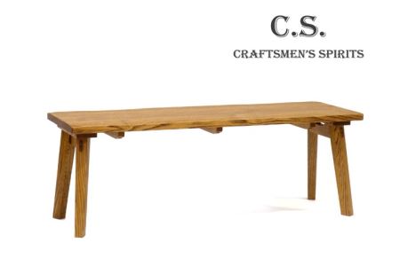 D128-02 C.S.リビングテーブル兼ベンチ【国産栗材】JCS-LT11-110-6 PBK