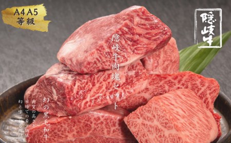 【A5・A4等級】希少部位！幻の黒毛和牛・隠岐牛肉塊セット2.4kg＜天然塩付き＞