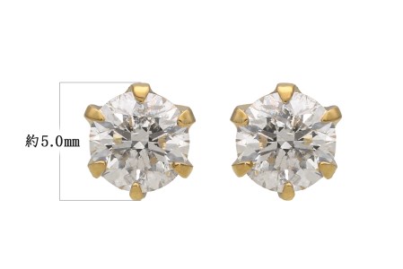 K18 ダイヤモンドスタッドピアス(0.6ct) 40-2378