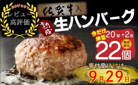 佐賀牛入り熟成生ハンバーグ20個