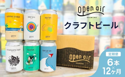 【定期便】ｏｐｅｎ ａｉｒ クラフトビール定期便 1年＜全12回毎月お届け＞