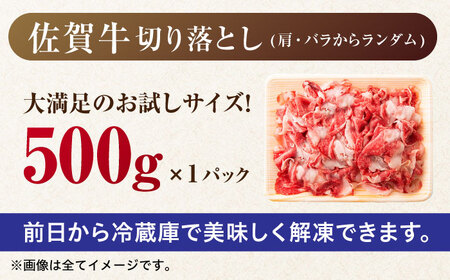 艶さし！ 佐賀牛 切り落とし 肩orバラ 500g 吉野ヶ里町 佐賀牛 佐賀 牛肉 肉 切り落とし ブランド牛 国産 [FDB006]