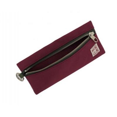 ふるさと納税 加東市 帆布工房　横長ポーチ(ダークレッド)約9.5×21cm |  | 02