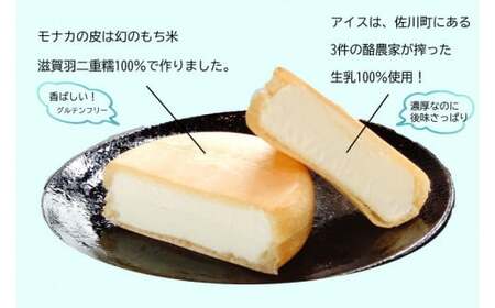 【ふるさと納税】＜吉本牛乳 最中 アイス 70ml×18個＞ 地乳 アイスモナカ 【冷凍】高知県 佐川町 高知アイス 吉本乳業 滋賀羽二重糯 もち米使用 