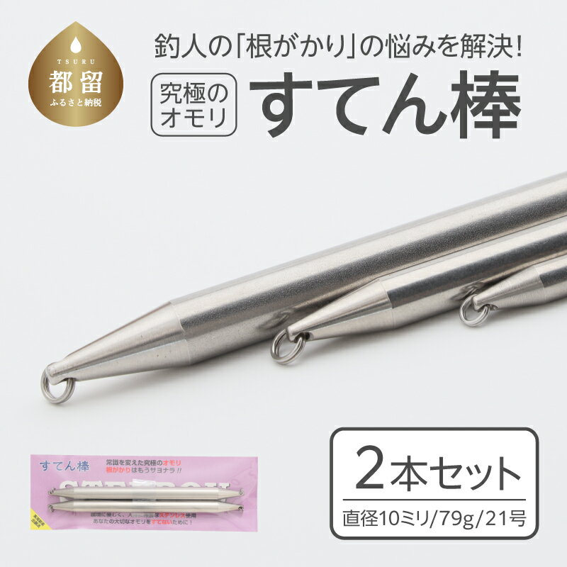 【ふるさと納税】 釣り用オモリ すてん棒 Φ10 直径10mm 79g 21号 2本セット 全長150mm ステンレス製 根がかり軽減 連結可能 シンカー アユ 根魚 アユミ工業 山梨県 都留市