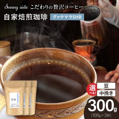 ふるさと納税 小牧市 自家焙煎珈琲グァテマラSHB(300g)(豆のまま)　[137S12-01]