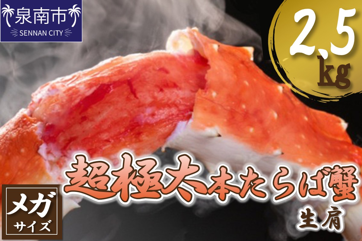 【1肩2.5kgの超極太10L以上メガサイズ】本たらば蟹 生肩 2.5kg 1肩 約2.5kg 本タラバ シュリンク 生 蟹の丸山 たらば蟹 生【配送不可地域：北海道・沖縄・離島】【087B-023】