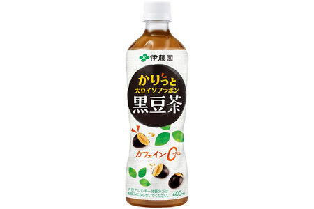 《定期便2ヶ月》かりっと大豆イソフラボン黒豆茶 600ml×24本【2ケース】