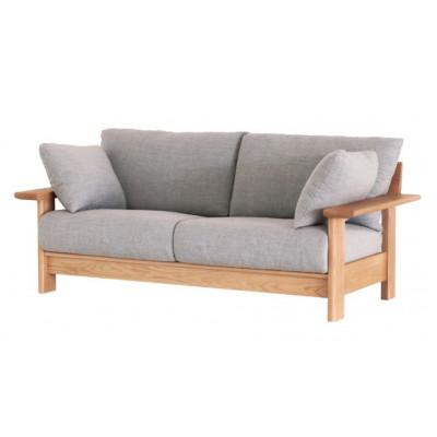 ふるさと納税 朝倉市 ナガノインテリア ソファ 『LAND』 LC636-LJ39 レッドオーク　肘クッション2個付き