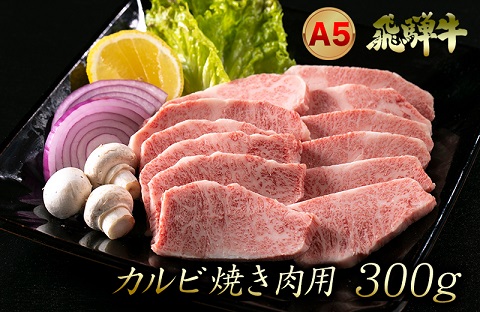 A5飛騨牛カルビ焼肉用　300ｇ（2人前程度）