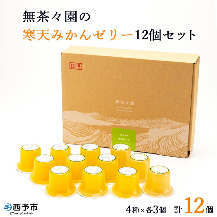 【ふるさと納税】＜無茶々園 寒天みかんゼリー 12個セット 4種×各3個＞ 果物 オレンジ 温州みかん 伊予柑 いよかん 甘夏 あまなつ ジューシー フルーツ 河内晩柑 かわちばんかん 特産品 愛媛県 西予市【常温】『2025年5月～8月下旬に順次出荷予定』