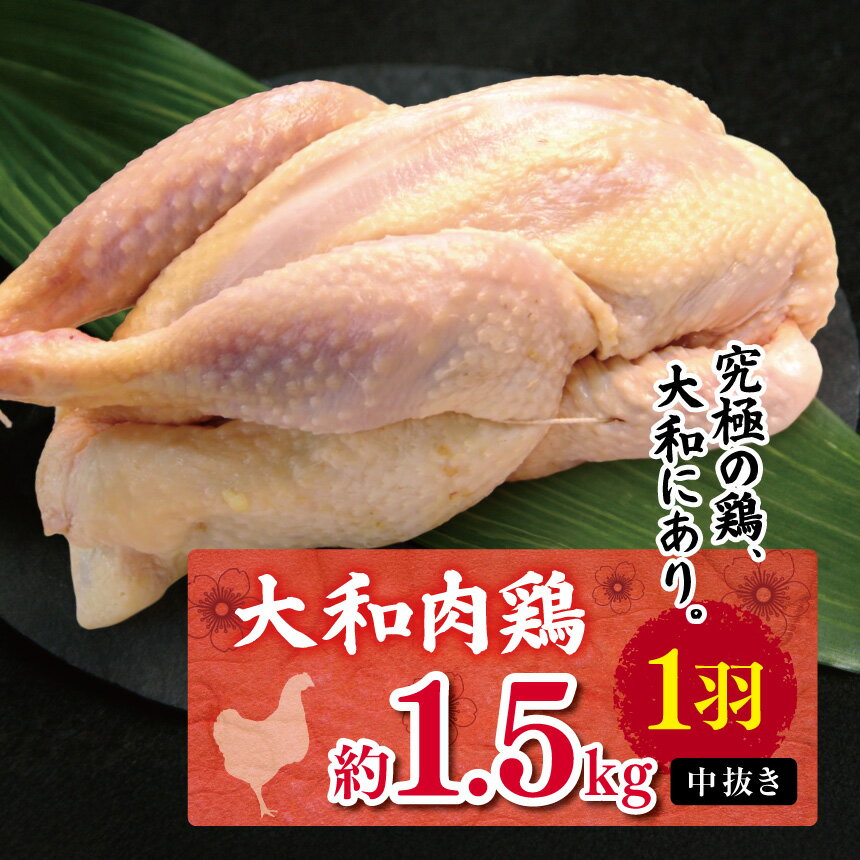 【ふるさと納税】大和肉鶏 中抜き 約1.5kg 1羽 | 大和かしわ 鶏 肉 にく 中抜き かしわ 鶏肉 とり 奈良県 大淀町