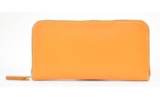 栃木レザー使用｜やわらか本革ラウンドジップ長財布｜Round zip wallet 02｜キャメル｜minca（全6色）
