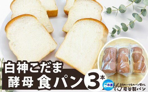 【ふるさと納税】【選べる容量！】 白神こだま酵母食パン 3・5本 ブレッド グルメ 朝食 ギフト お取り寄せ お歳暮 父の日 母の日 秋田県 大館市 【30P3009・45P3003】【岩谷製パン(有)】