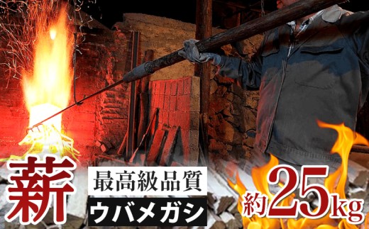 薪 【ウバメガシ】 約 25kg キャンプ マキ 木 木材 燃料 薪ストーブ ボイラー 風呂 風呂釜 アウトドア BBQ 焚き火 焚火 薪ストーブ 暖炉 三重県 伊勢 志摩 南伊勢町 マルモ製炭所