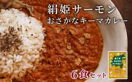 
            絹姫サーモン 奥三河おさかなキーマカレー ６個セット ご当地カレー レトルトカレー カレー 魚 サーモン -009
          
