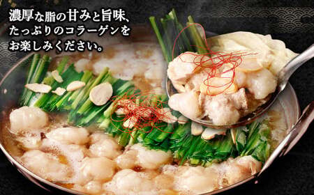 【1月発送】 国産牛もつ鍋 8人前 ちゃんぽん 濃縮スープ付（醤油味） もつ ホルモン 鍋 お鍋 セット 冷凍 岡垣町